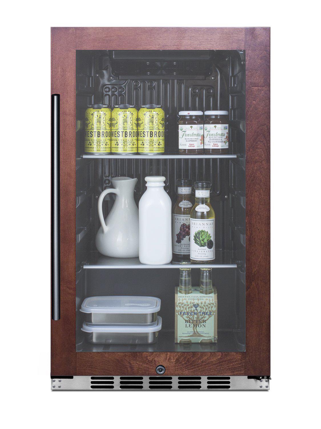 SUMMIT 19 Inch Shallow Depth Beverage Cooler for Indoor and Outdoor Use - Compact Refrigerator for Beer, Wine & Soda (SPR488BO) - Perfect for Home Bars, Patios, Offices and Entertaining