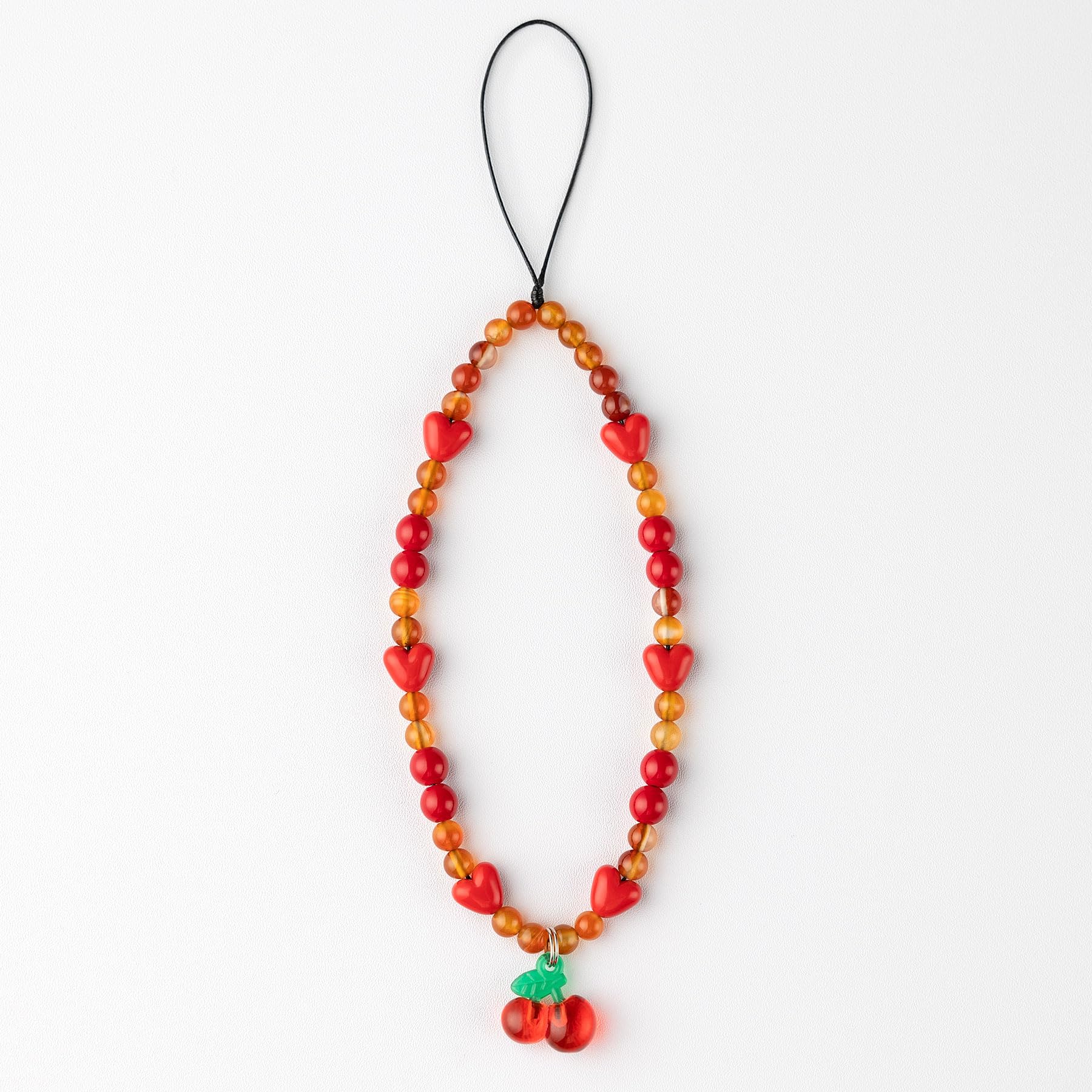 Cute Cherry Phone Charm Strap - Universal Phone Lanyard with Natural Agate Stone & Red Beads for Women | Phone Case Accessories for Girls, Teens & Adults | Perfect for Everyday Use, Gifts & Phone Protection