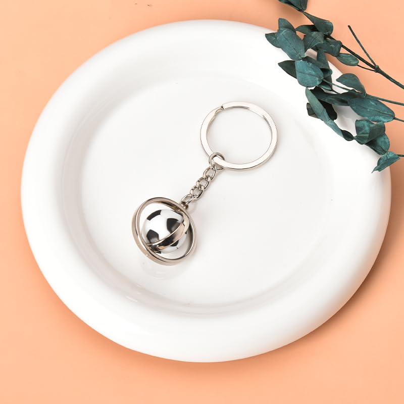 Rotatable Ball Sports Keychain - Basketball & Soccer Coach Gift for Men & Women - Perfect Birthday Present for Players & Ball Lovers - Great for Team Celebrations & Game Day Accessories