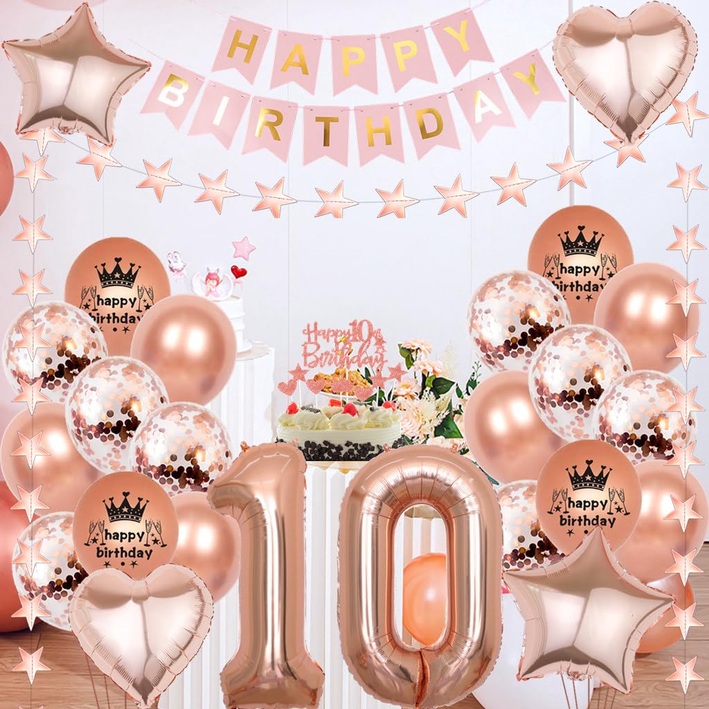 15th Birthday Rose Gold Balloons for Girls - Elegant Party Decorations for Sweet 16, 18th Birthday & Anniversary Celebrations | Perfect for Birthday Parties, Baby Showers & Special Events