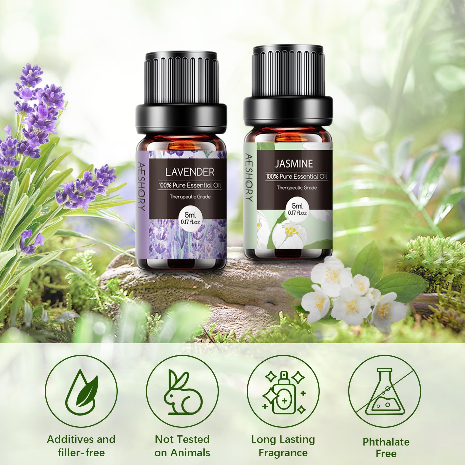 12-Piece Essential Oils Set - 100% Pure Aromatherapy Kit for Diffusers, Humidifiers, Massage, Soap & Candle Making (5mL Each) | Perfect for Relaxation, Spa, Yoga & Home Fragrance