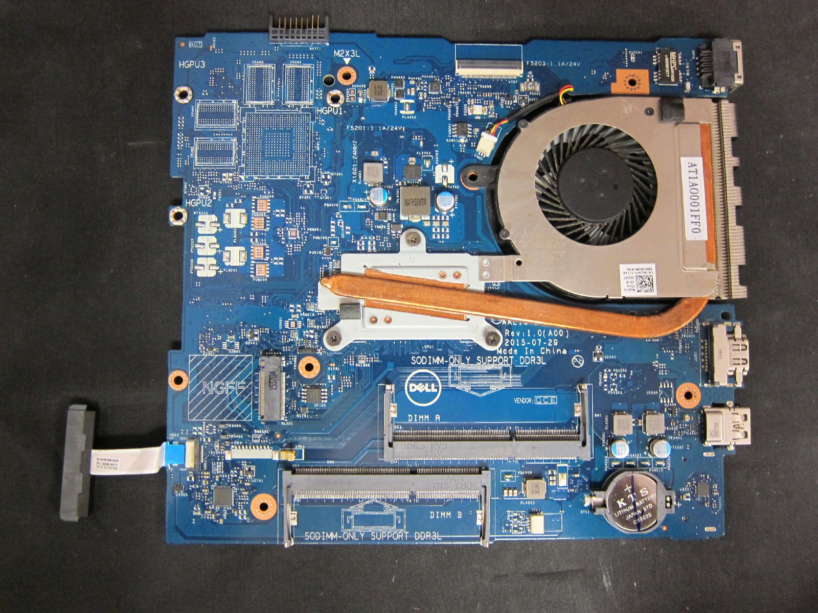 Dell Inspiron 17 5758 Laptop Motherboard with Intel Core i5-5250U 1.6GHz CPU - Replacement Part for DIY Repair & Upgrade | Compatible with Inspiron 17 5000 Series Laptops