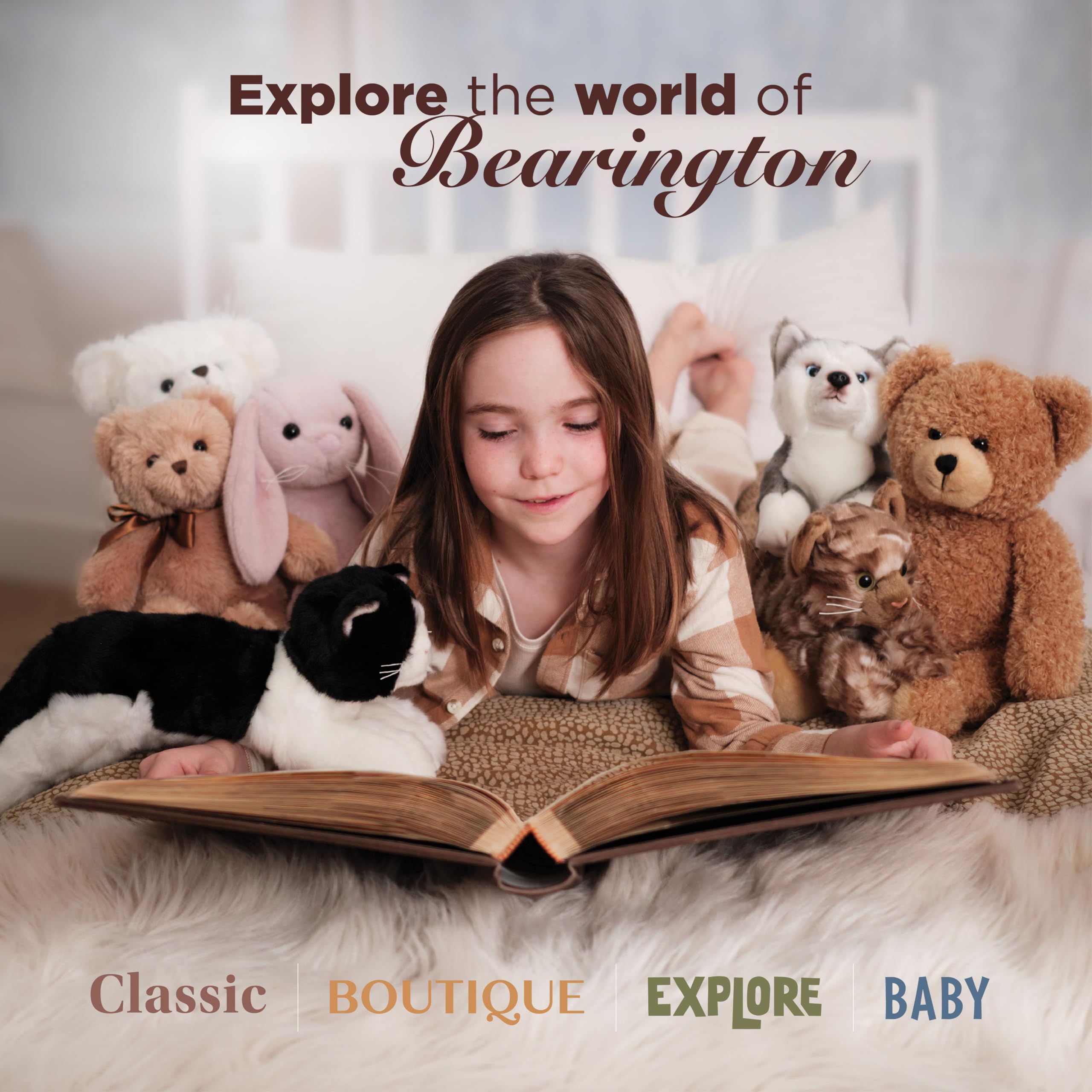 Bearington Lil’ Whisker The Bunny Plush - 6 Inch Soft Easter Bunny Stuffed Animal Toy for Kids, Easter Basket Stuffers, Baby Shower Gift & Nursery Decor (Cute Grey Bunny Plushie) - Perfect for Easter Gifts, Spring Decorations & Children's Bedtime Cuddles