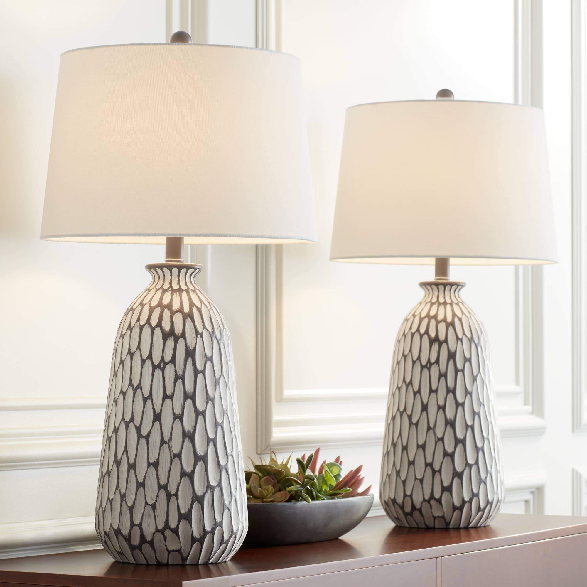360 Lighting Carlton Modern Coastal Table Lamps Set of 2 - 28.25