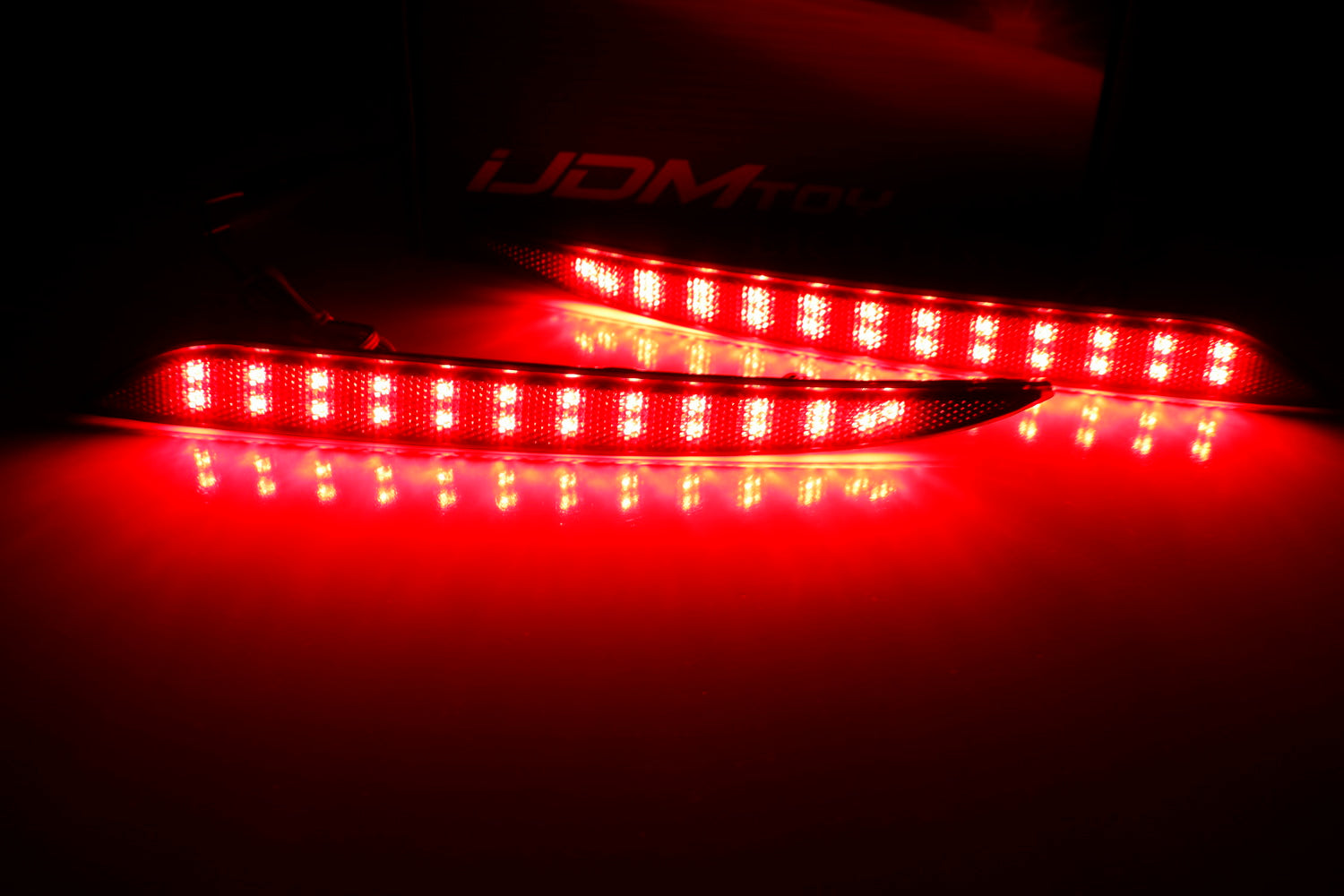 Dark Smoked Lens 24 LED Rear Bumper Reflector Lights for Tesla Model 3 - Enhanced Safety & Style for Night Driving & Custom Car Modifications