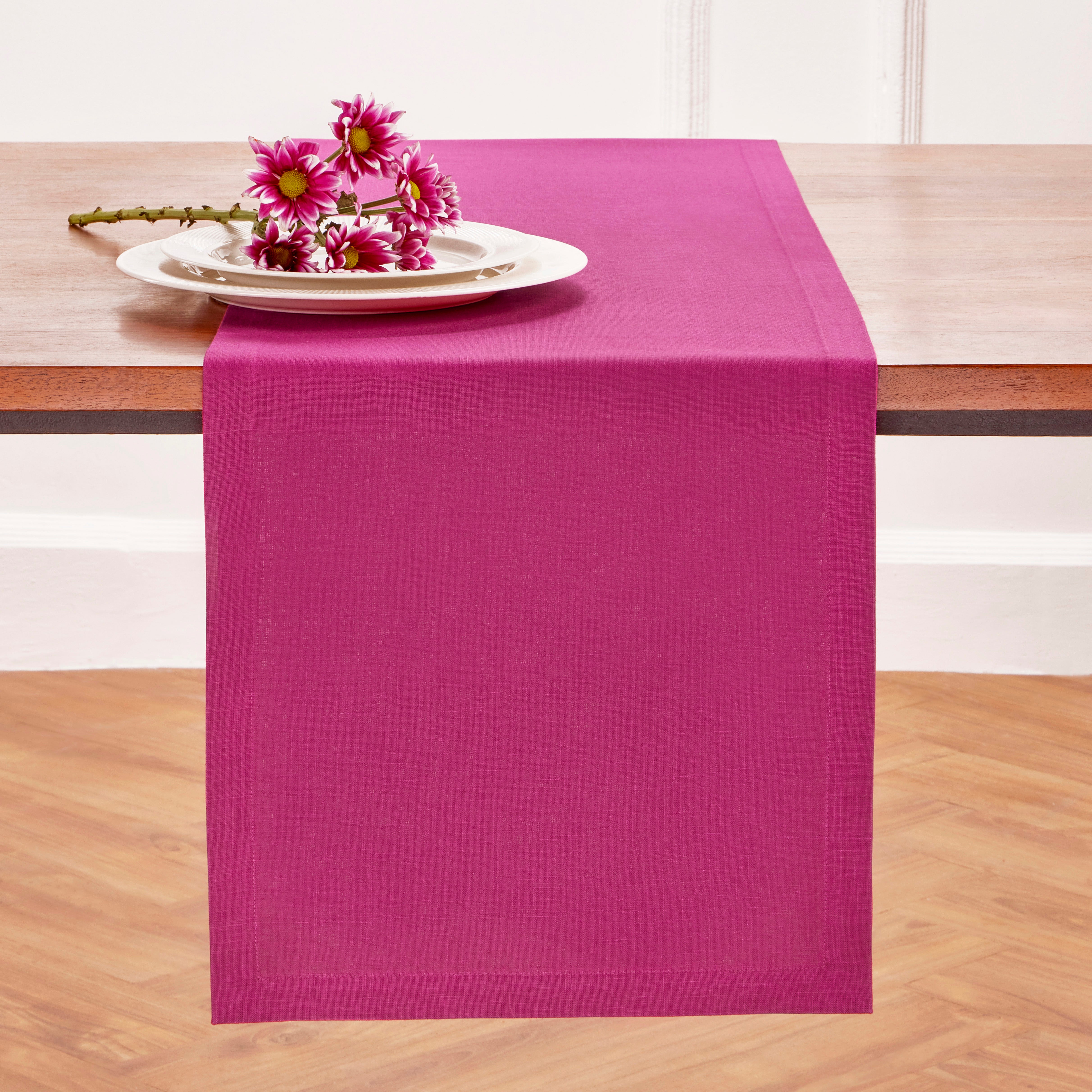 Elegant Diana Medium Weight Table Runner - Perfect for Dining Tables, Weddings, and Holiday Decor - 60-Inch Linen Table Runner for Stylish Home Decor