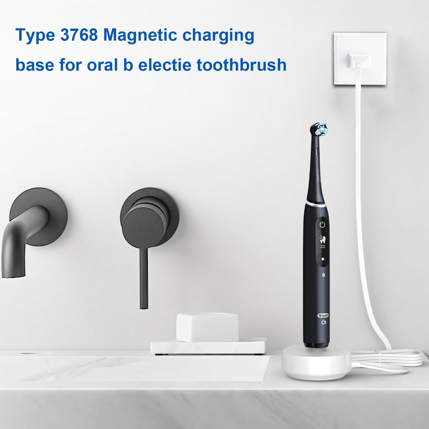 Original B iO Series 9/8/7 Replacement Magnetic Charger Base (Model 3768) - Fast Charging for Electric Toothbrush - Perfect for Home, Travel & Bathroom Use