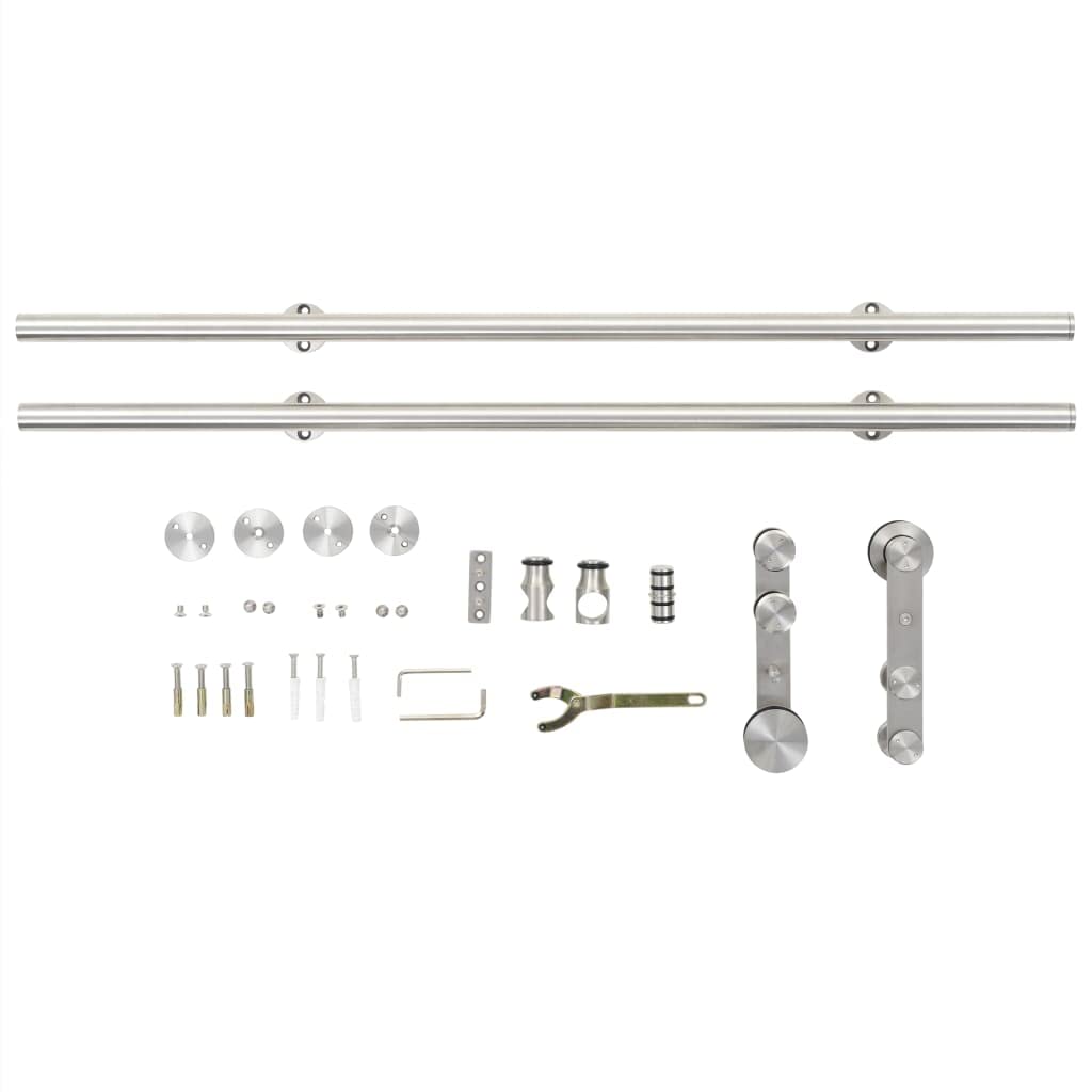 Estink Universal Sliding Door Hardware Kit - Compact & Easy to Install for Closet, Barn, and Patio Doors