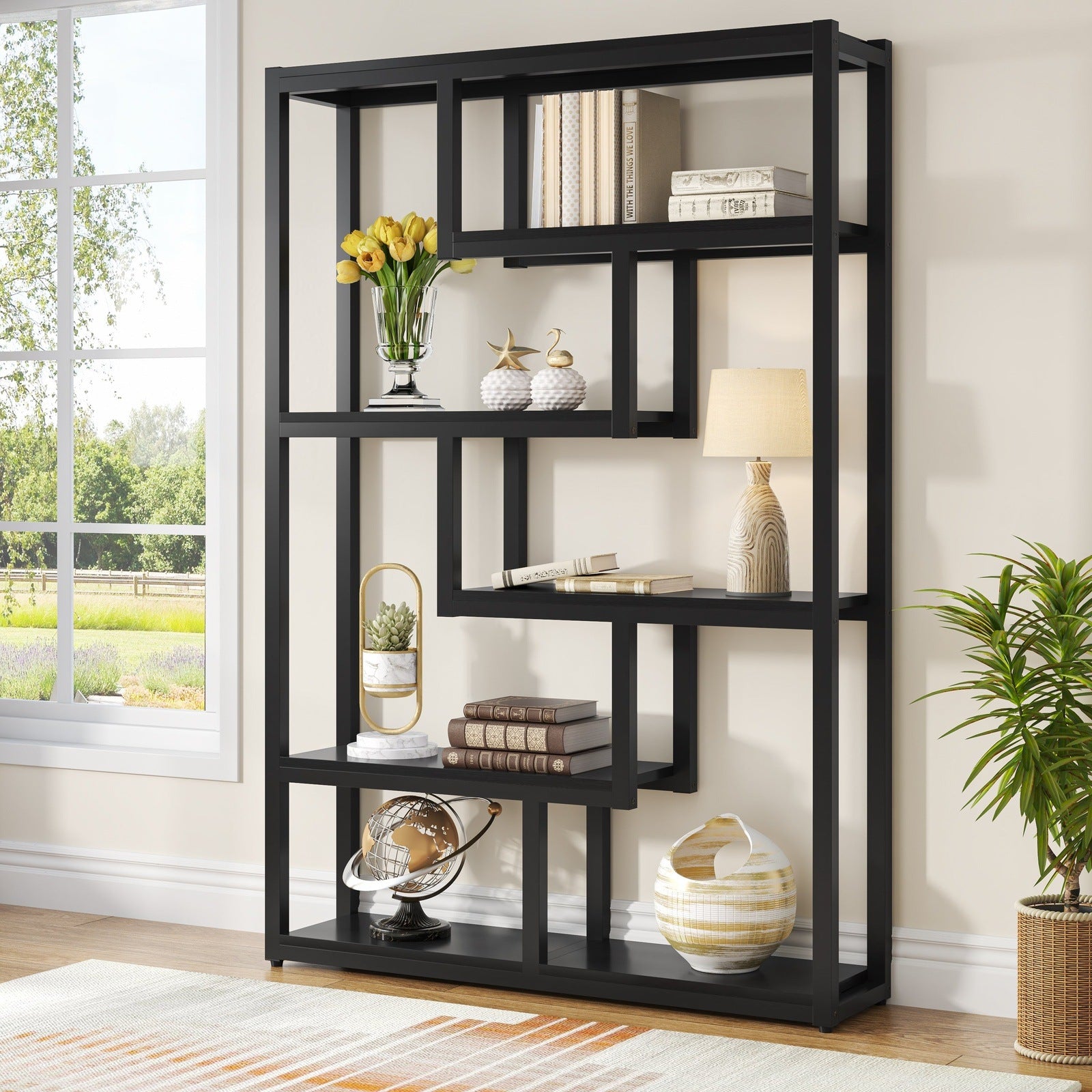 5-Tier Industrial Bookshelf - 69