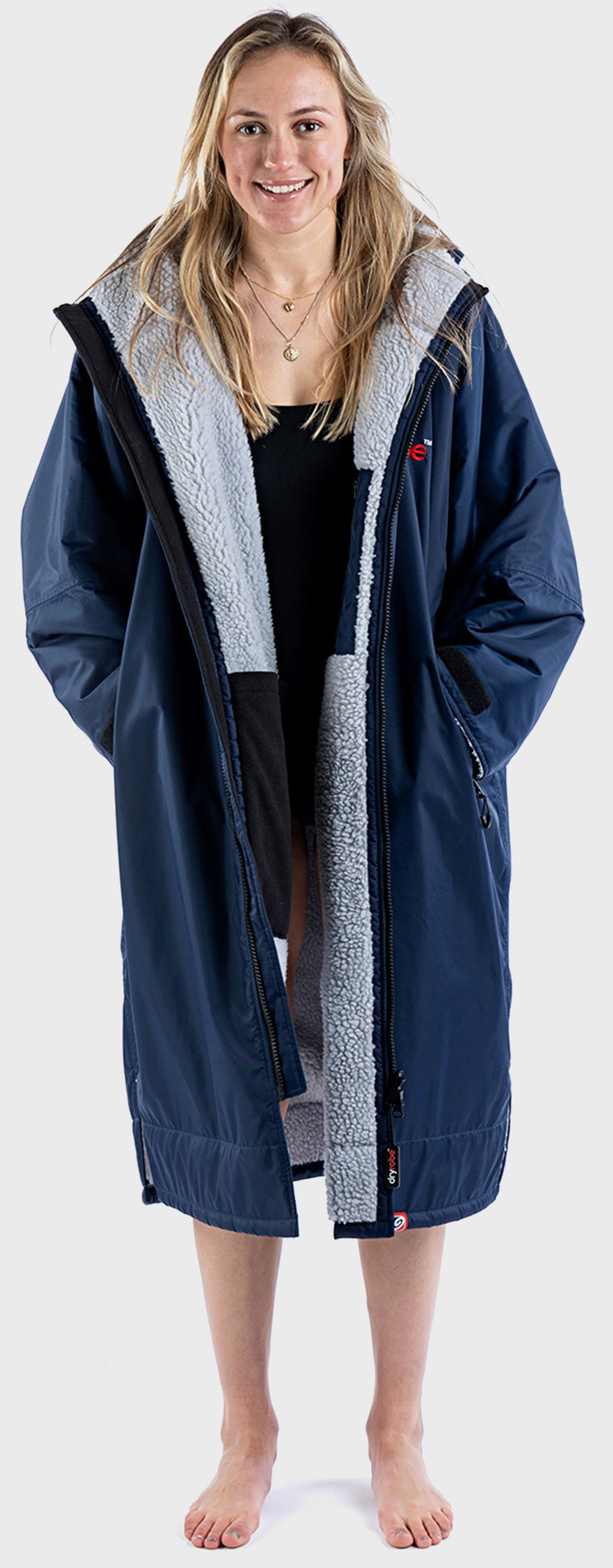 Dryrobe Advance Long Sleeve Changing Robe for Adults - Waterproof & Warm Outdoor Changing Robe for Surfing, Swimming, Camping & Beach Activities