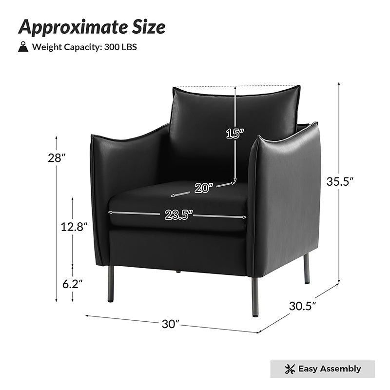 Modern Comfy Armchair with Cat Anti-Scratch Fabric - Stylish & Durable Living Room Chair for Pet Owners - Perfect for Reading, Relaxing, and Cat-Friendly Spaces