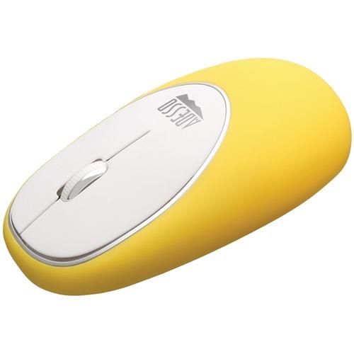 Adesso IMOUSE E60Y Wireless Ergonomic Stress Relief Gel Mouse - Comfortable Anti-Stress Computer Mouse for Office & Gaming (Yellow) - Perfect for Long Work Hours & PC Gaming Sessions