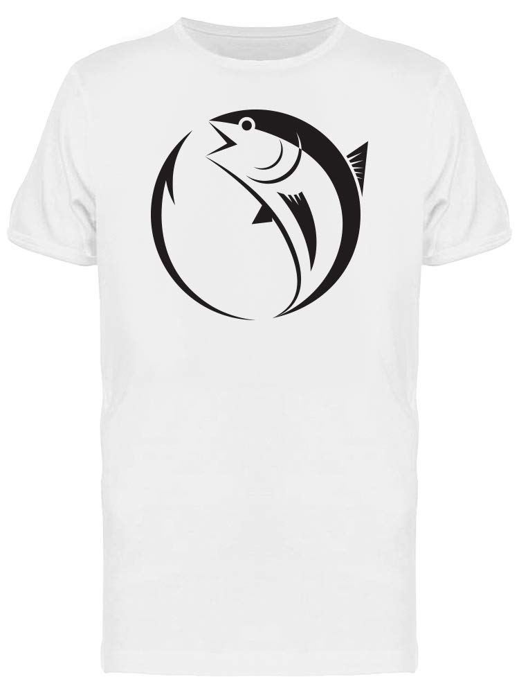 Symbol Tuna and Hook Sea Graphic T-Shirt for Men - Casual Wear, Beach Outfits & Summer Street Style