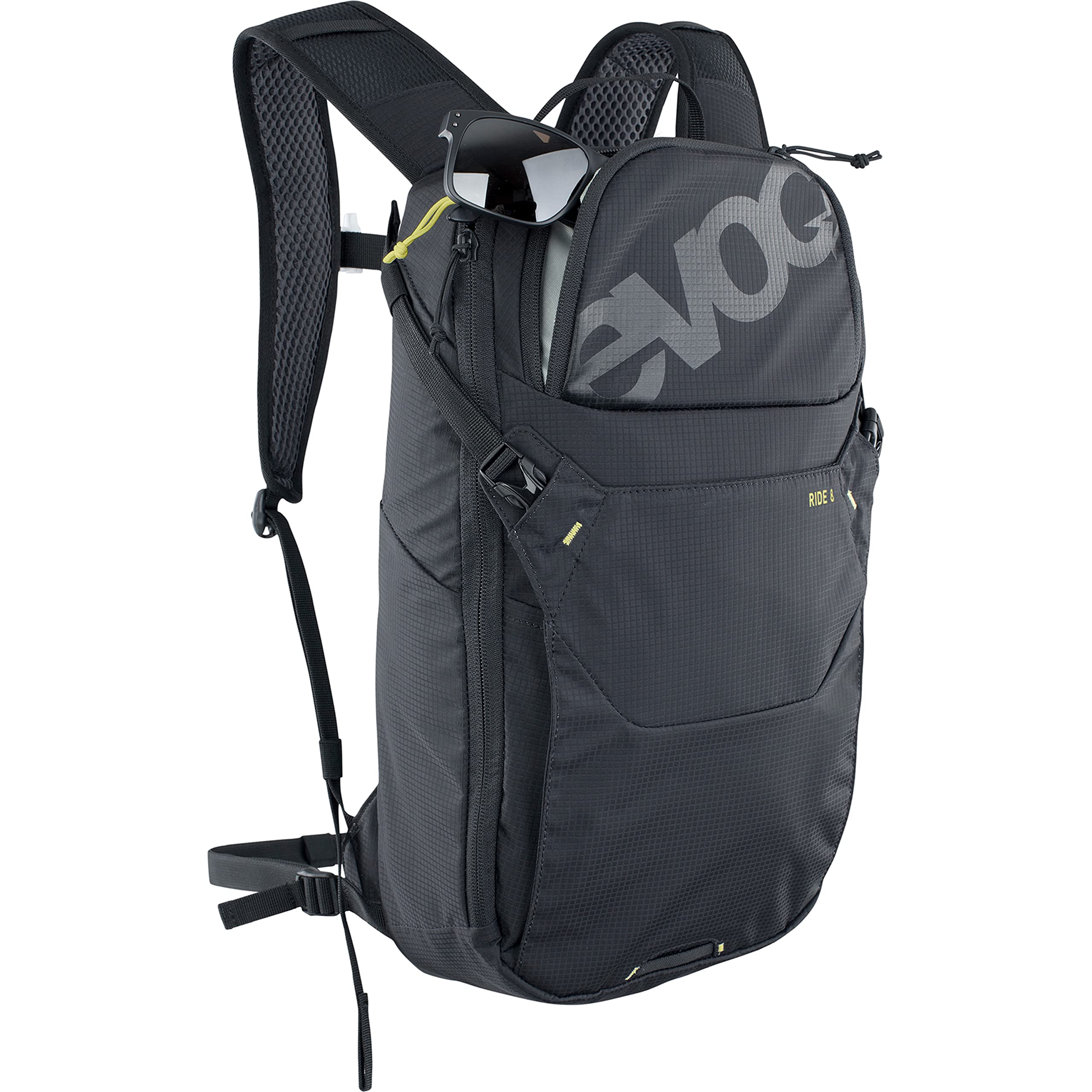 Evoc Ride 8+ Pocket 2L Black Mountain Bike Backpack - Unisex Hydration Pack for Cycling, Hiking & Outdoor Adventures - Durable & Lightweight MTB Gear for Adults