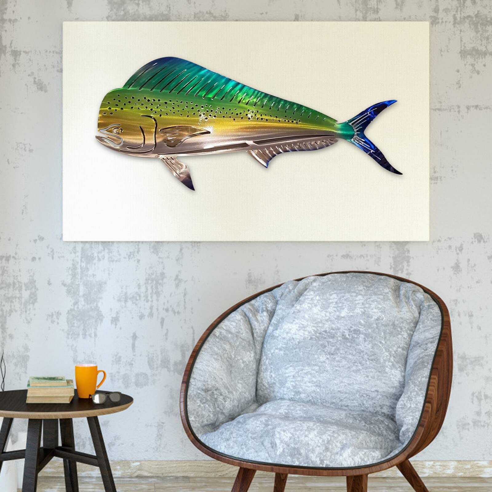 Shark Metal Wall Art Decor - Handcrafted Ocean Themed Wall Hanging Ornament for Living Room, Bedroom, Office | Unique Home Decor Gift for Beach House & Coastal Style Interiors
