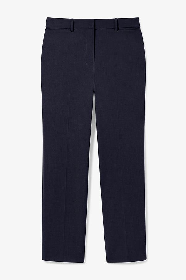 Smith Straight Trouser Washable Wool Twill Pants for Men - Dark Navy | Comfortable Office Wear & Business Casual Attire