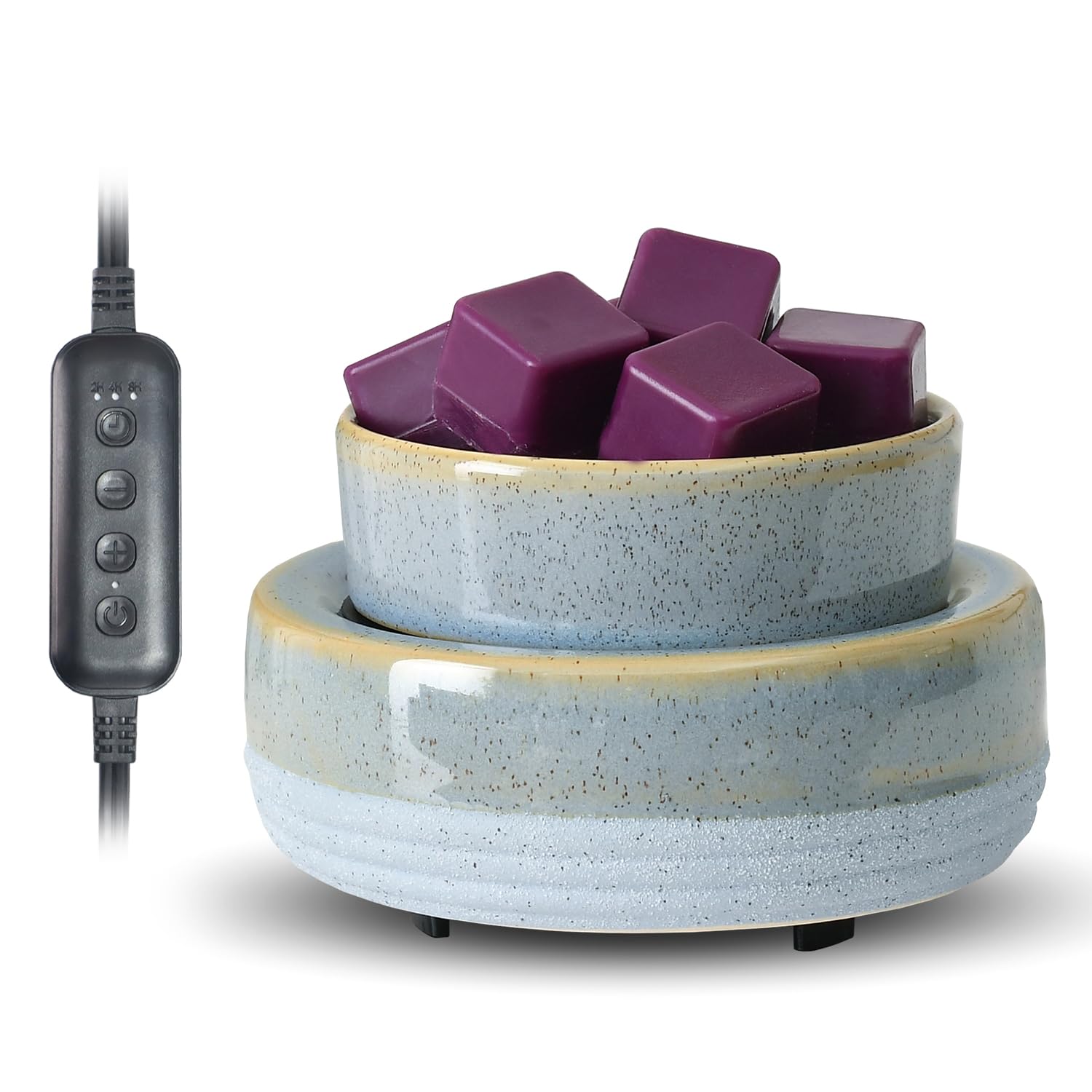 Ceramic Electric Wax Melt Warmer with Timer - 4-in-1 Adjustable Temperature Oil Burner for Yankee Large Jar Candles - Perfect for Home Decor, Birthday Gifts for Women, Mom, Grandma - Ideal for Aromatherapy, Relaxation & Creating Cozy Atmosphere