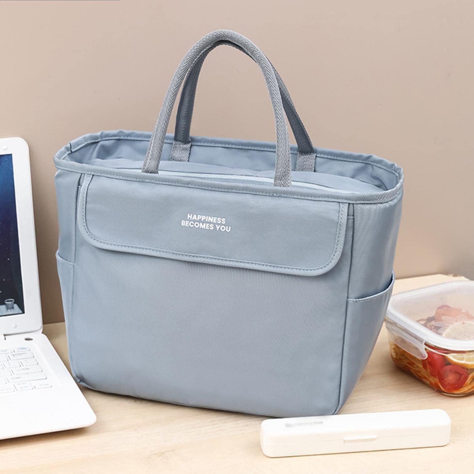 Insulated Reusable Lunch Bag - Cute Oxford Cloth with Aluminum Foil, Eco-Friendly Picnic Lunch Box Tote for Work, School, Beach, Boating & Outdoor Activities | Perfect for Office, Camping & Travel
