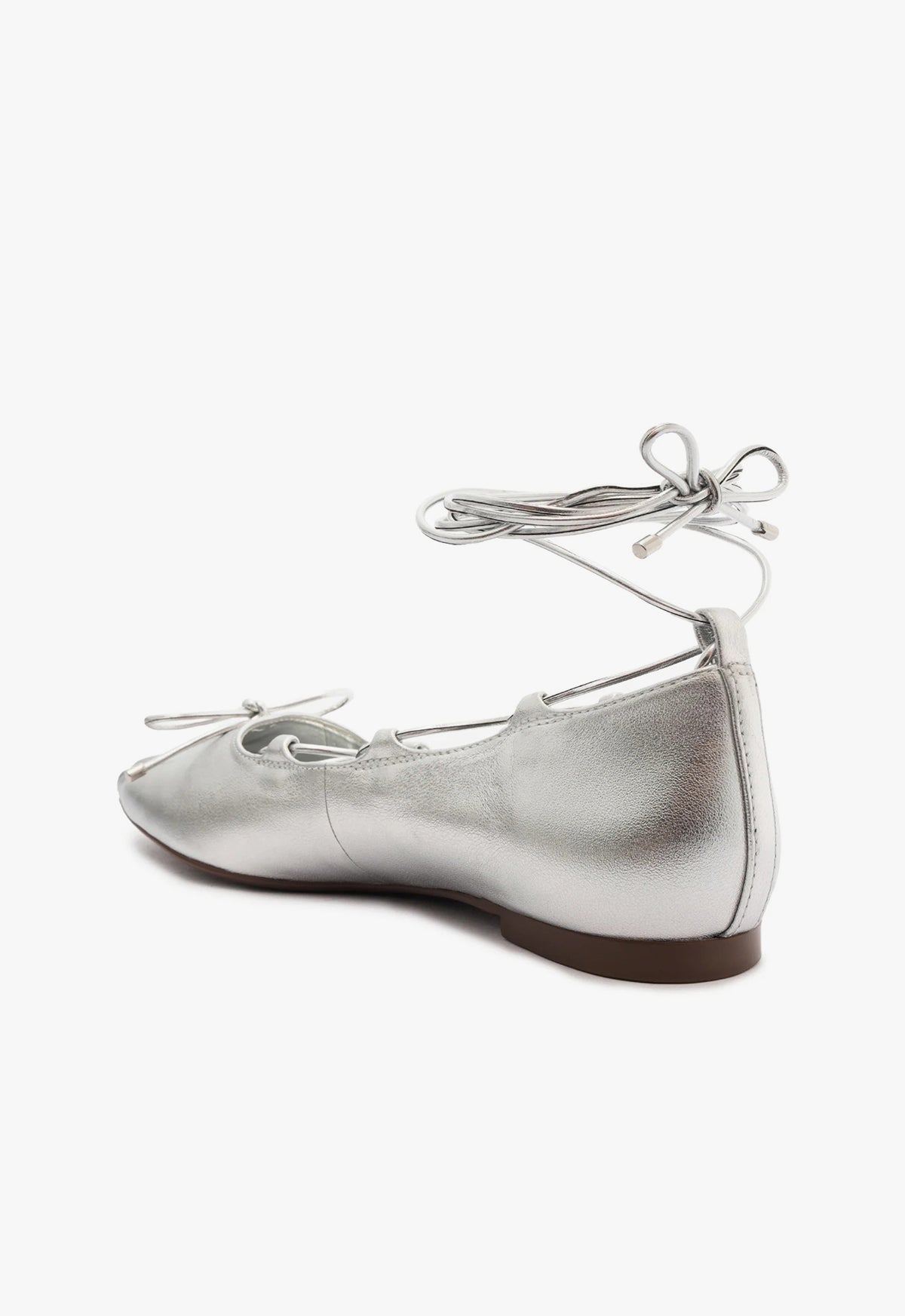 Arissa Women's Lace Up Leather Flats - Comfortable Casual Ballet Shoes for Work, Dating & Everyday Wear