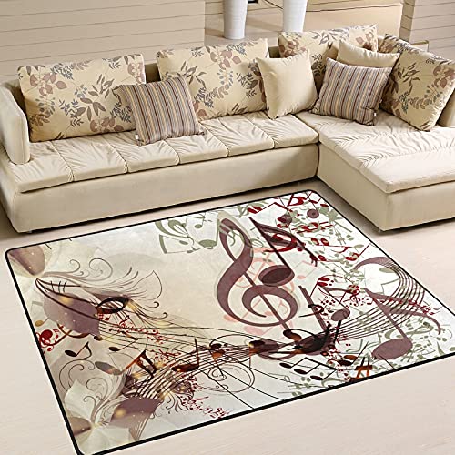 Soft and Romantic Music Themed Area Rug - 63