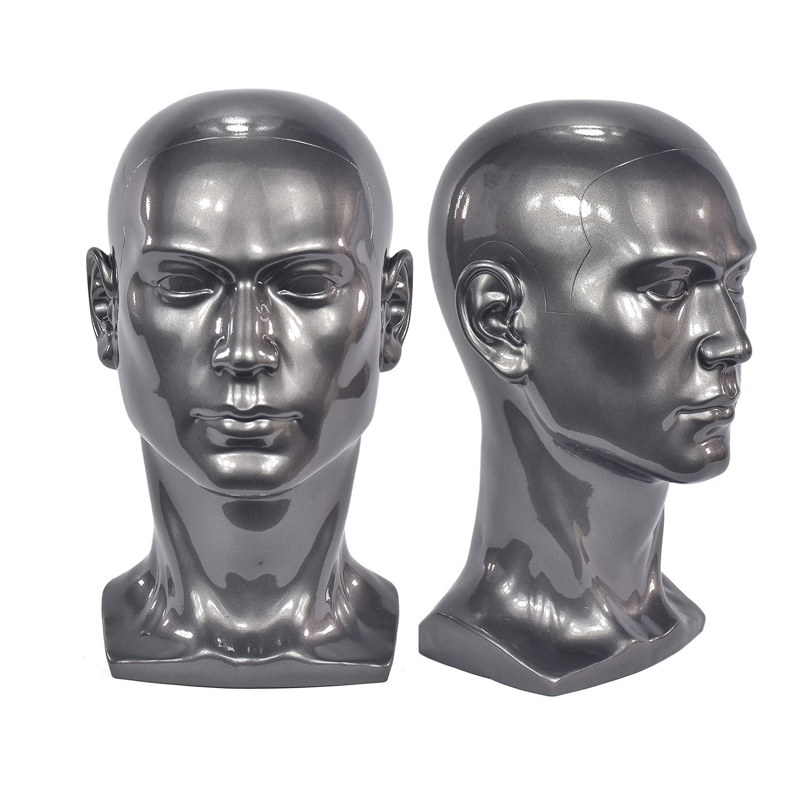 Professional Male Mannequin Head for Cosmetology Training - Display Headset, Headphones, Game Console & Hats - Perfect for Salon Practice, Retail Displays & Photography Props