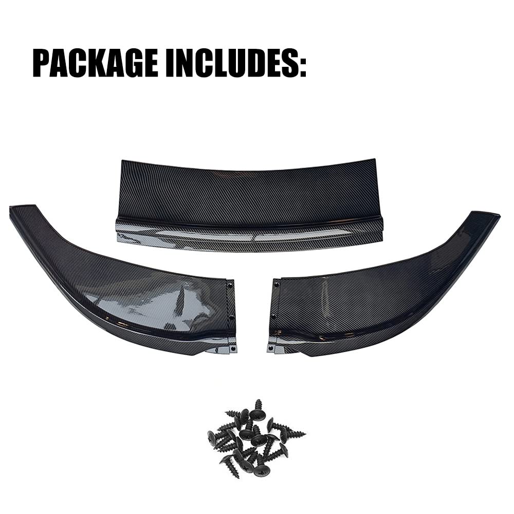 Carbon Fiber Front Bumper Lip Chin Splitter for 2015-2020 Chrysler 300C - 3PCS Bumper Lip Diffuser Kit | Aggressive Styling & Enhanced Aerodynamics for Street Racing & Car Shows