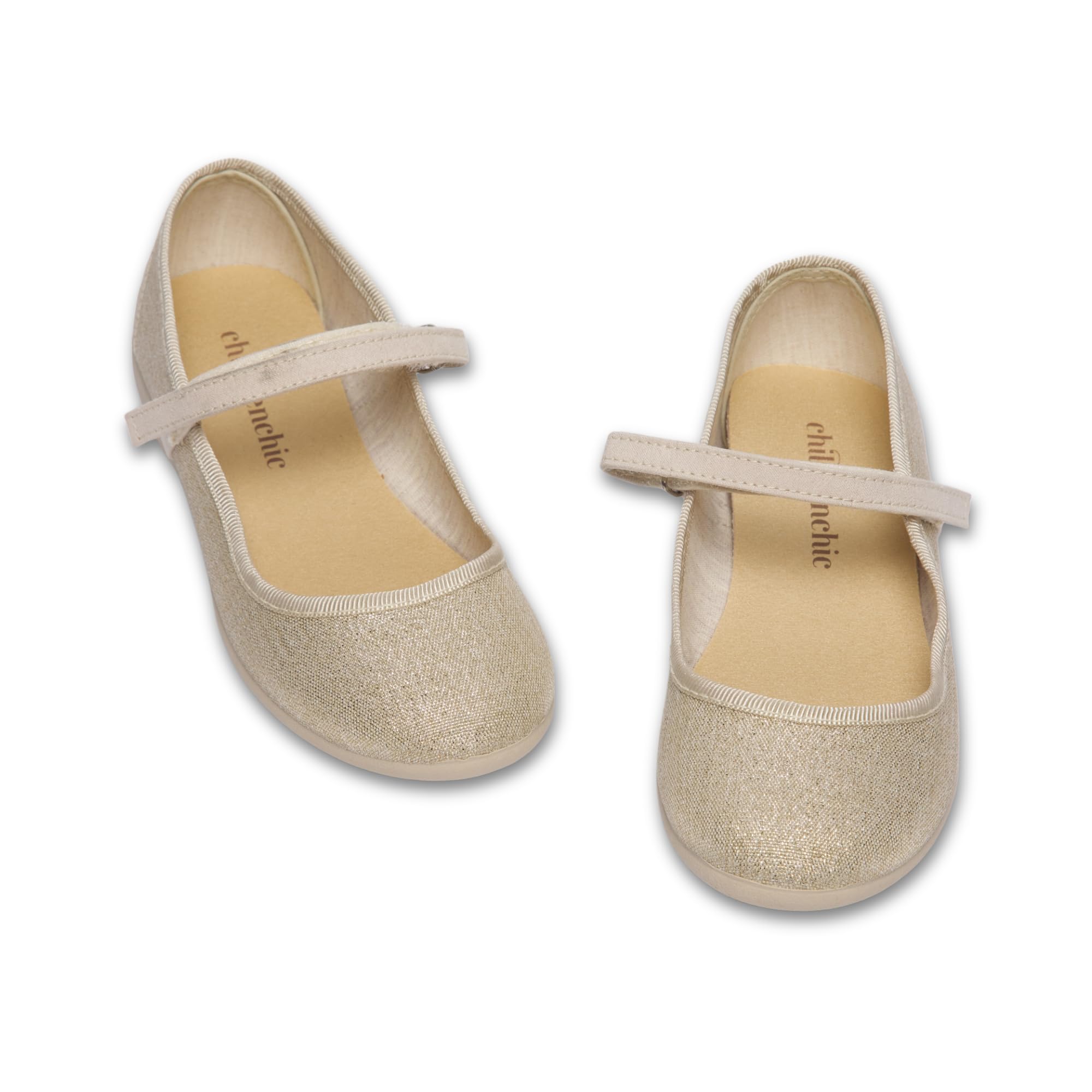 Mary Jane Flats for Girls with Hook and Loop Straps - Comfortable School Shoes, Wedding & Casual Wear in Shimmer Finish - Perfect for Everyday Play, Special Occasions and Dress-Up Outfits