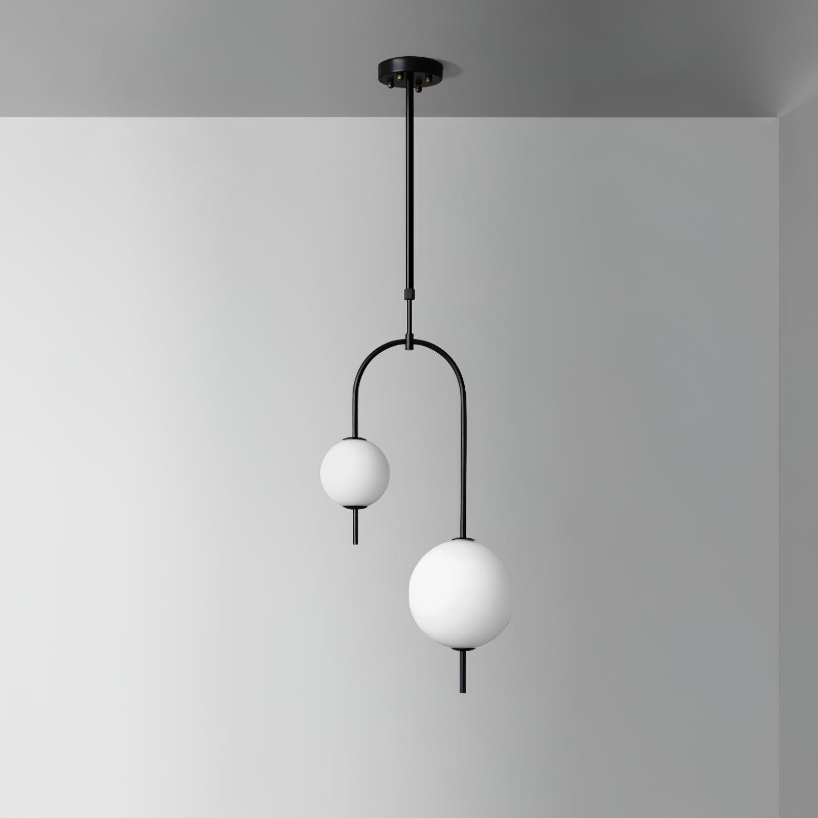 Alina Pendant Light - Modern Glass Hanging Chandelier for Kitchen Island, Dining Room & Bedroom Lighting | Dimmable LED Ceiling Fixture