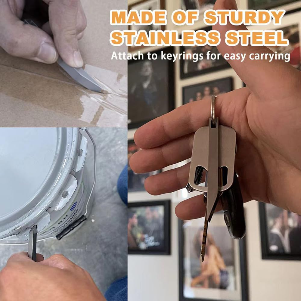 Premium Stainless Steel EDC Pocket Pry Bar - Mini Keychain Crowbar Tool for Camping, Hiking & Emergency Repairs | Compact Survival Multi-Tool for Outdoor Adventures, Car Repair & Everyday Carry (EDC) Gear