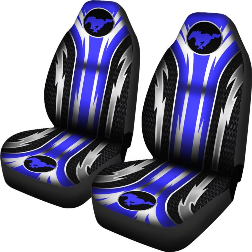 2-Piece Front Mustang Seat Covers in Blue (Part #144627) - Perfect for Ford Mustang Car Interior Protection & Style Upgrade