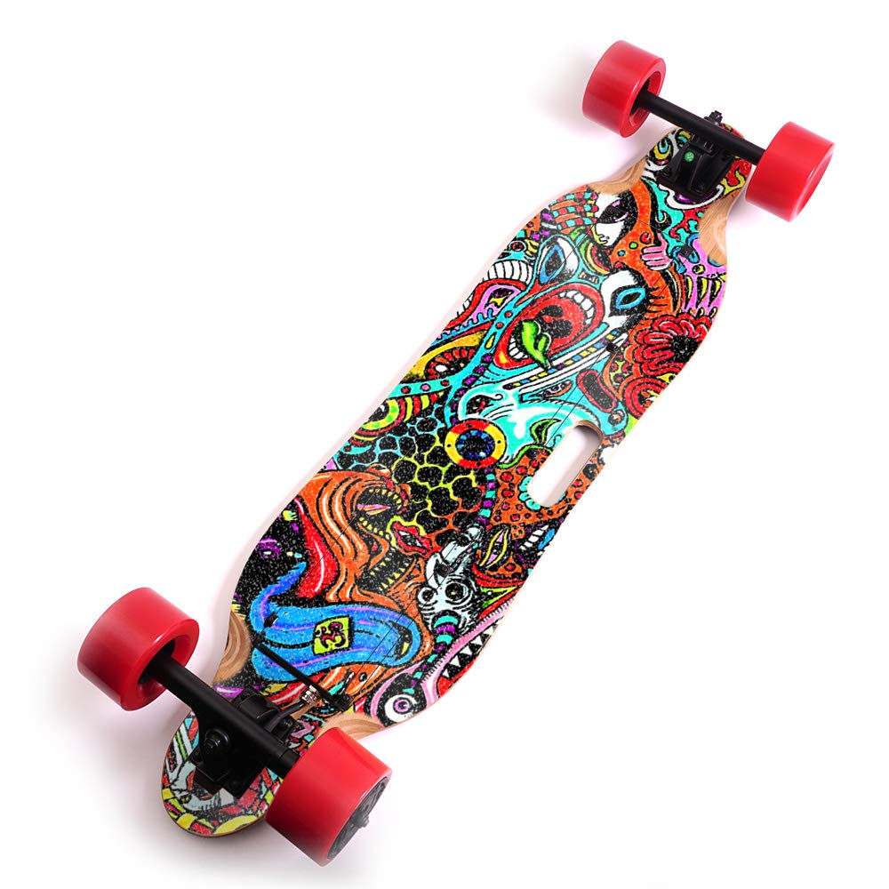 MightySkins Glossy Glitter Vinyl Wrap for Blitzart Tornado Scooter - Acid Trippy Design | Scratch-Resistant Protective Cover | Easy Install & Reusable | Made in USA | Perfect for Customizing Kids' Scooters & Personalizing Ride-On Toys