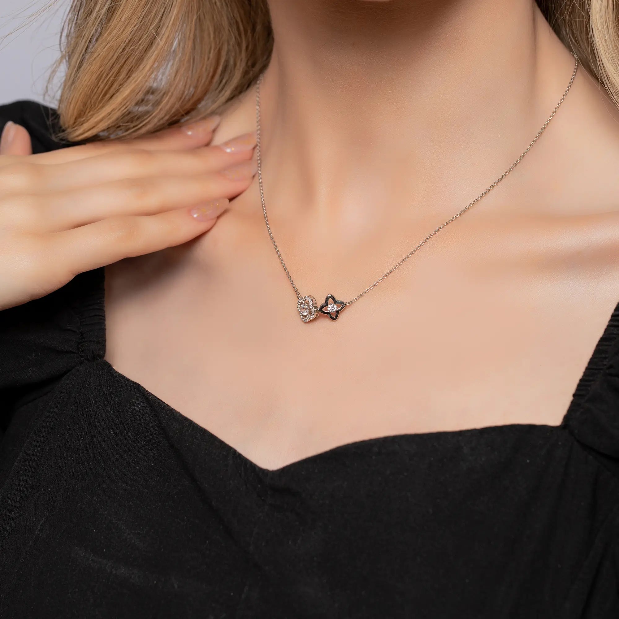 Clover Necklace - Lucky Four Leaf Clover Pendant Jewelry for Women | Elegant Gift for Birthday, Anniversary & Everyday Wear