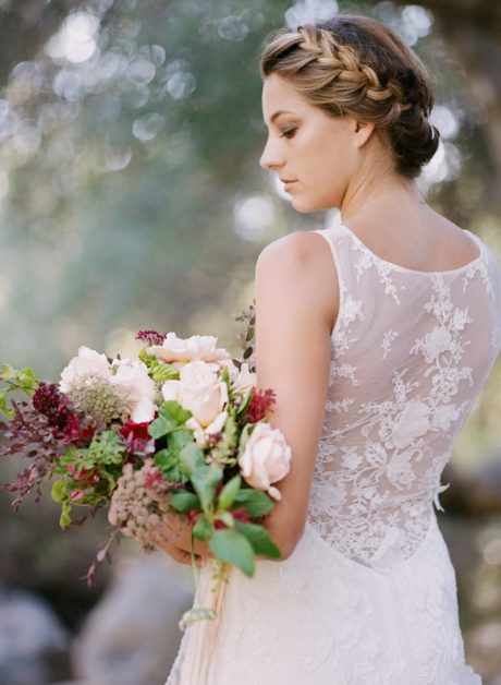 Claire Pettibone Magnolia Wedding Gown - Lace Bridal Dress for Romantic Garden & Beach Ceremonies