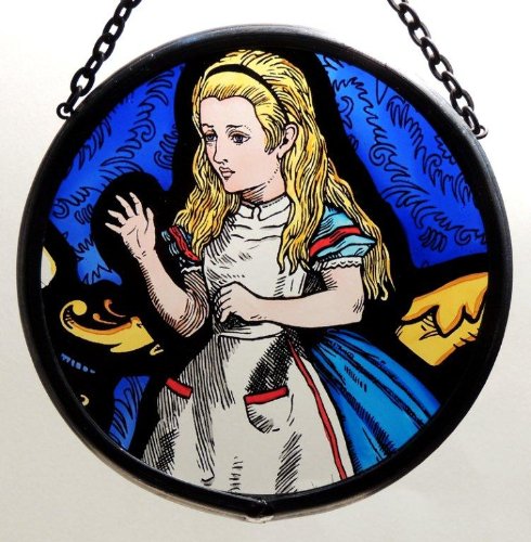 Alice in Wonderland Stained Glass Sun Catcher - Home Decor Gift