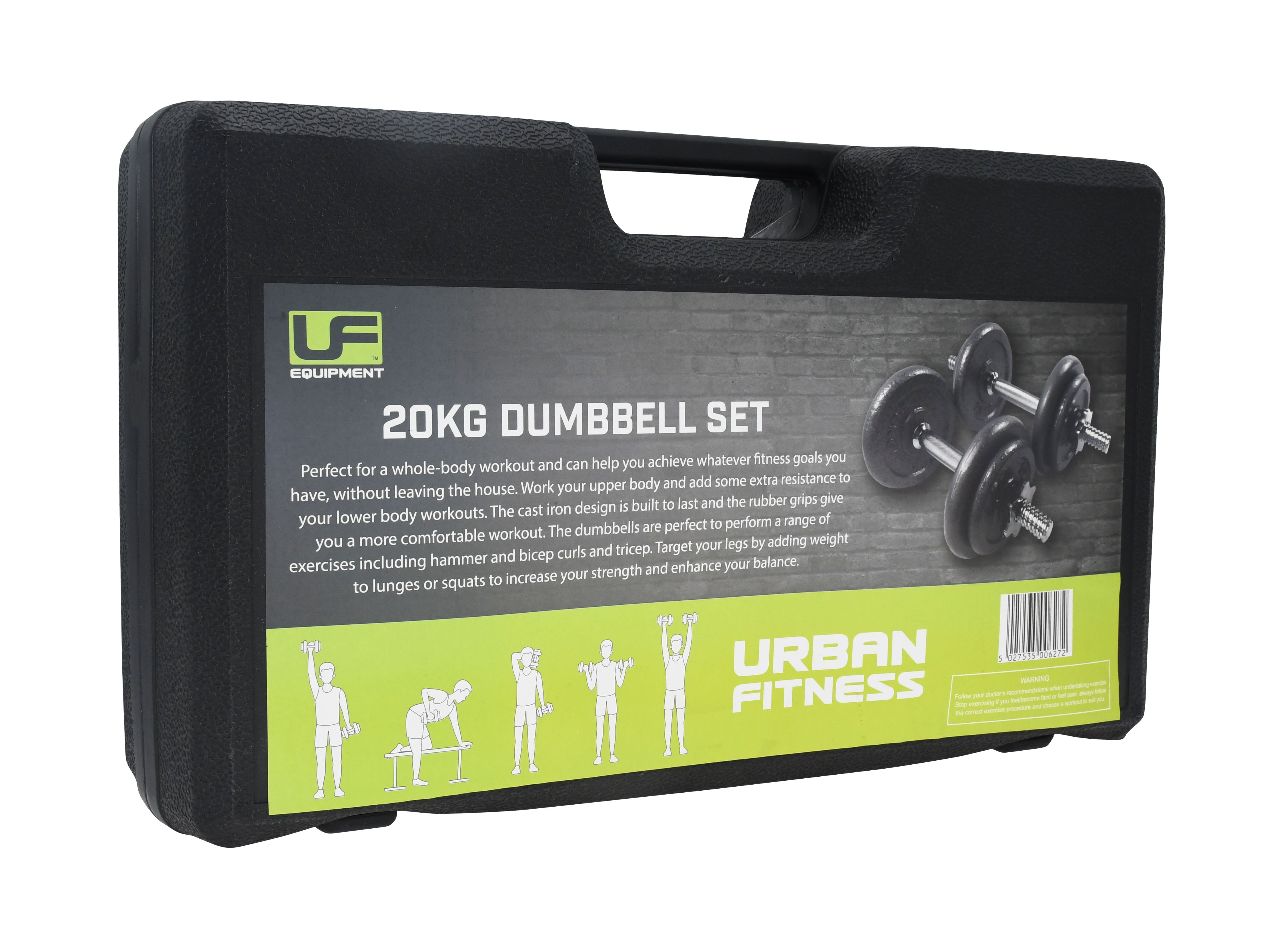 20KG Adjustable Dumbbell Set with Storage Rack - Home Gym Equipment for Strength Training & Weight Lifting - Perfect for Full Body Workouts, Muscle Building & Fitness Enthusiasts