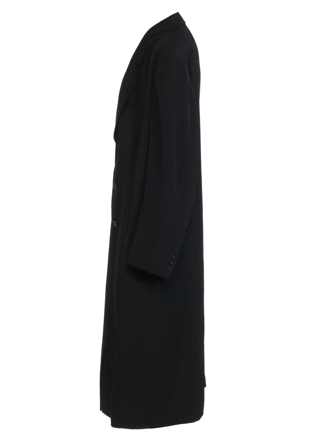 Elegant Crepe de Chine Oversized Notched Lapel Long Jacket for Women - Perfect for Office Wear, Evening Events & Special Occasions