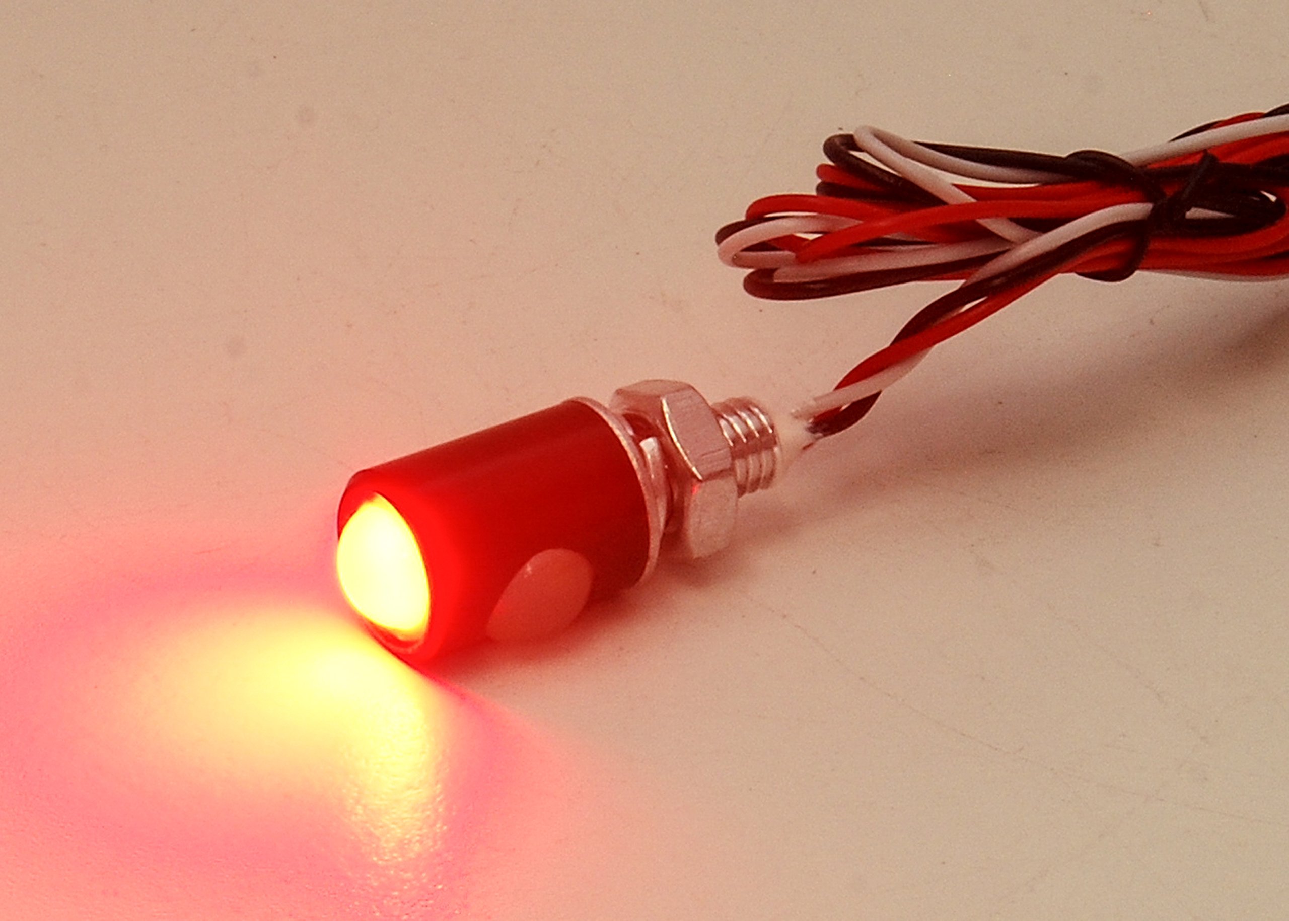 Black Dual LED Tag Lights - Xenon White & Red LED License Plate Bolts for Motorcycle, ATV, Car, 4x4 Off-Road Trucks - Enhance Night Visibility & Custom Styling