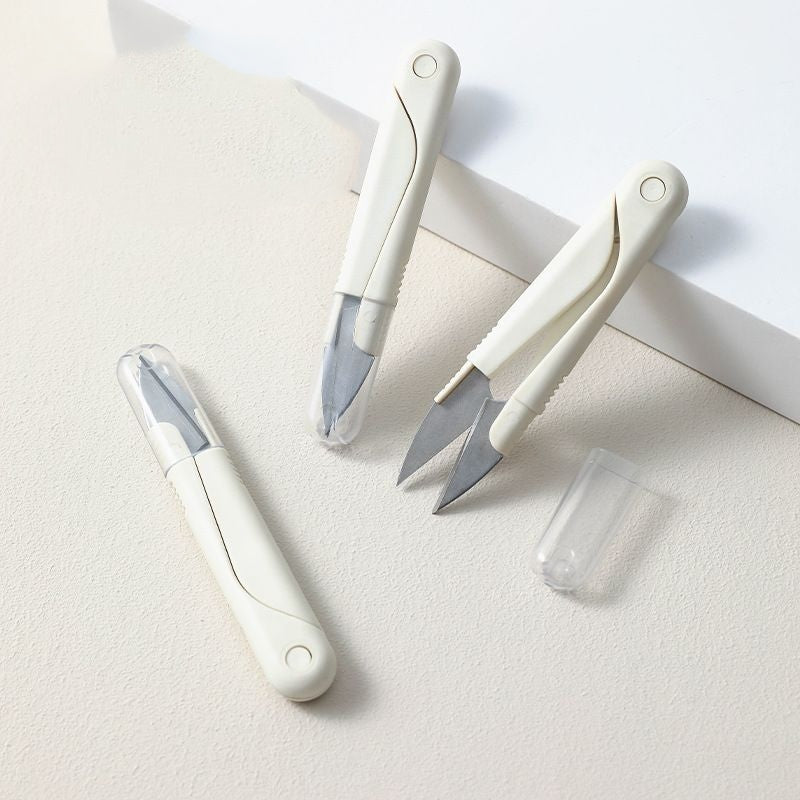 U-Shaped Small Scissors - Sharp Precision Craft Scissors for DIY, Sewing, Paper Cutting & Crafting - Perfect for Home, Office & School Projects