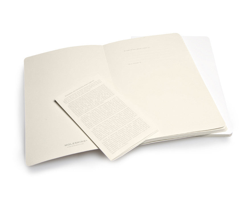 Premium Moleskine Volant Plain Notebook Set of 2 - Large Size (5