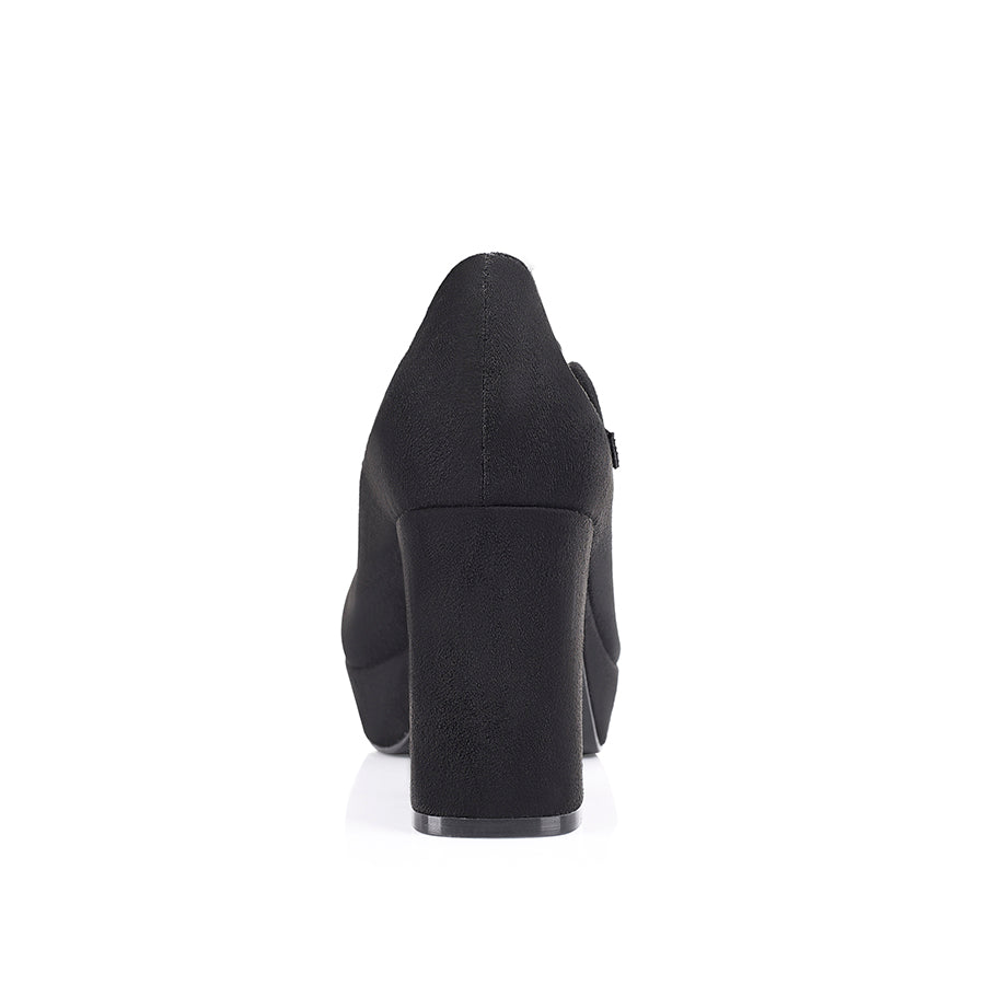 Hennessy Black Mary Jane Platform Shoes for Women - Stylish & Comfortable Heels for Work, Party, and Everyday Wear