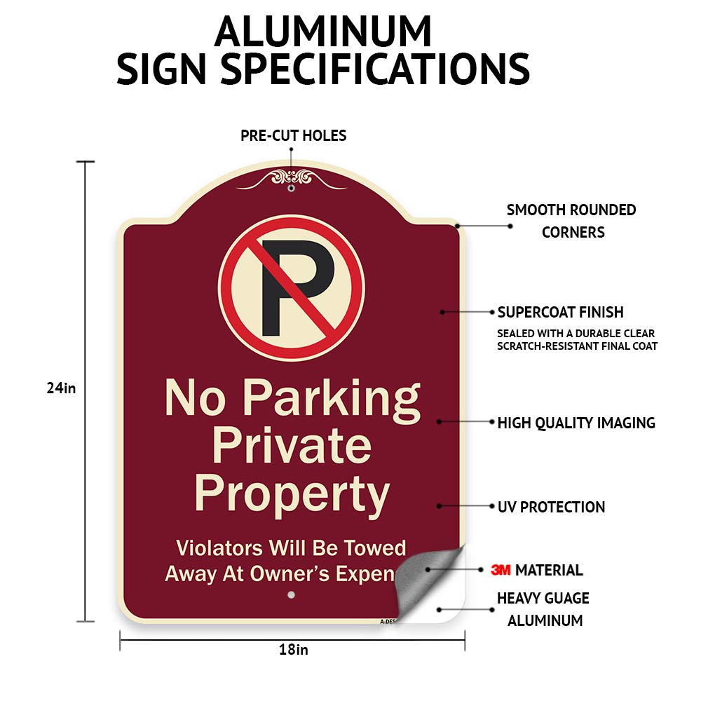 SignMission Designer Series Pharmacy Parking Only Sign - 18