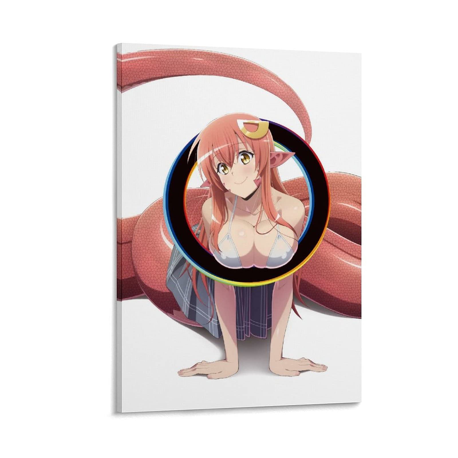 DOAI Anime Monster Musume Poster - Miia Wall Art Canvas Painting 24x36inch (60x90cm) - Perfect for Living Room Decor, Bedroom Art & Anime Gifts | Japanese Manga Style Home Decoration