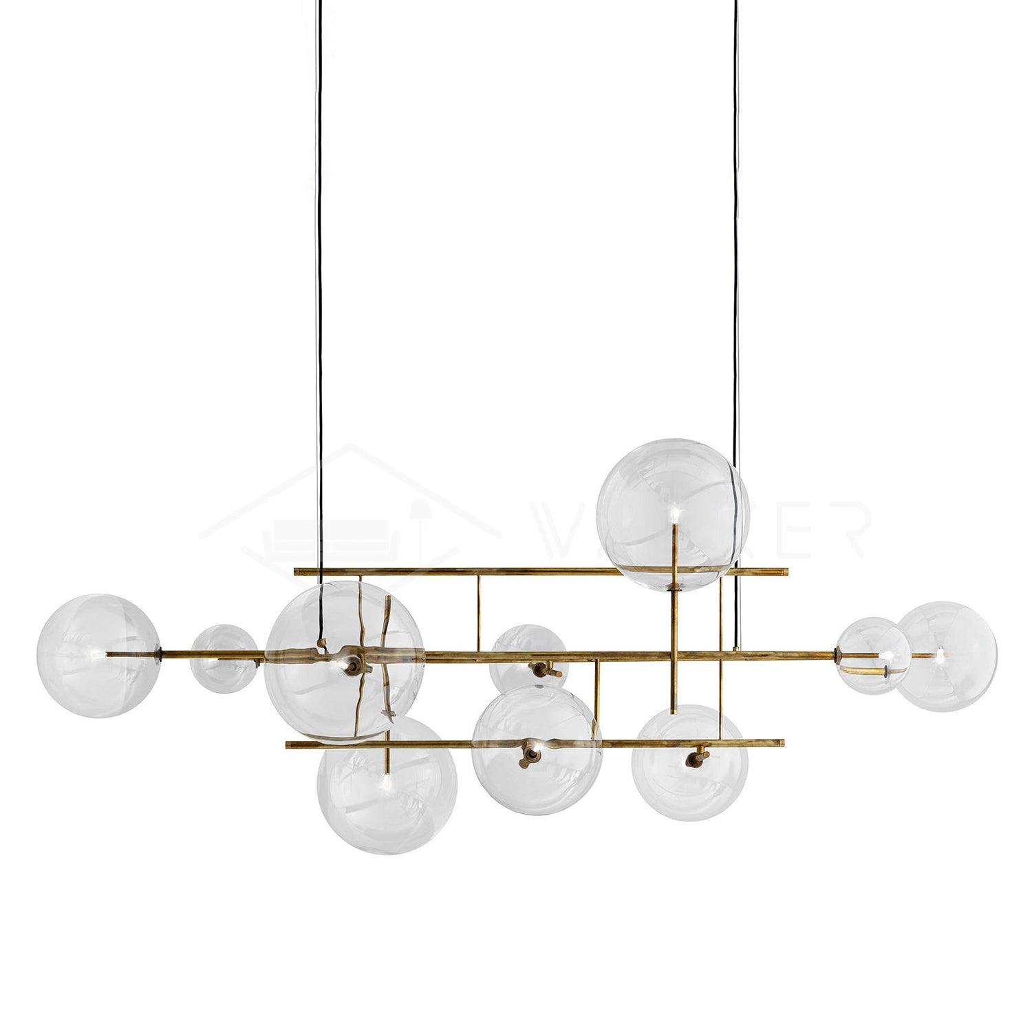 Bolle Chandelier - Modern Crystal Ceiling Light Fixture for Dining Room, Living Room & Bedroom | Elegant Home Decor Lighting