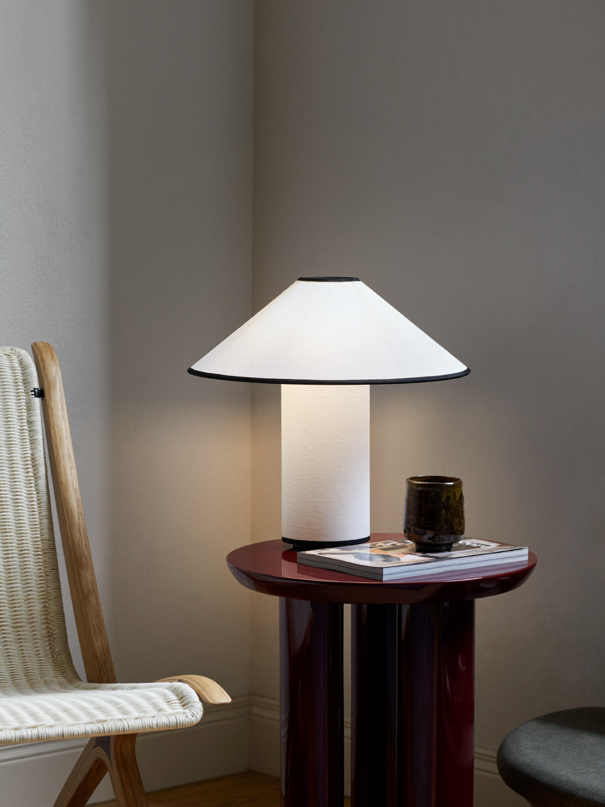 Colette Fabric Table Lamp - Elegant Bedside & Living Room Lighting for Home Decor | Soft Glow Nightstand Lamp for Bedroom, Office, or Study
