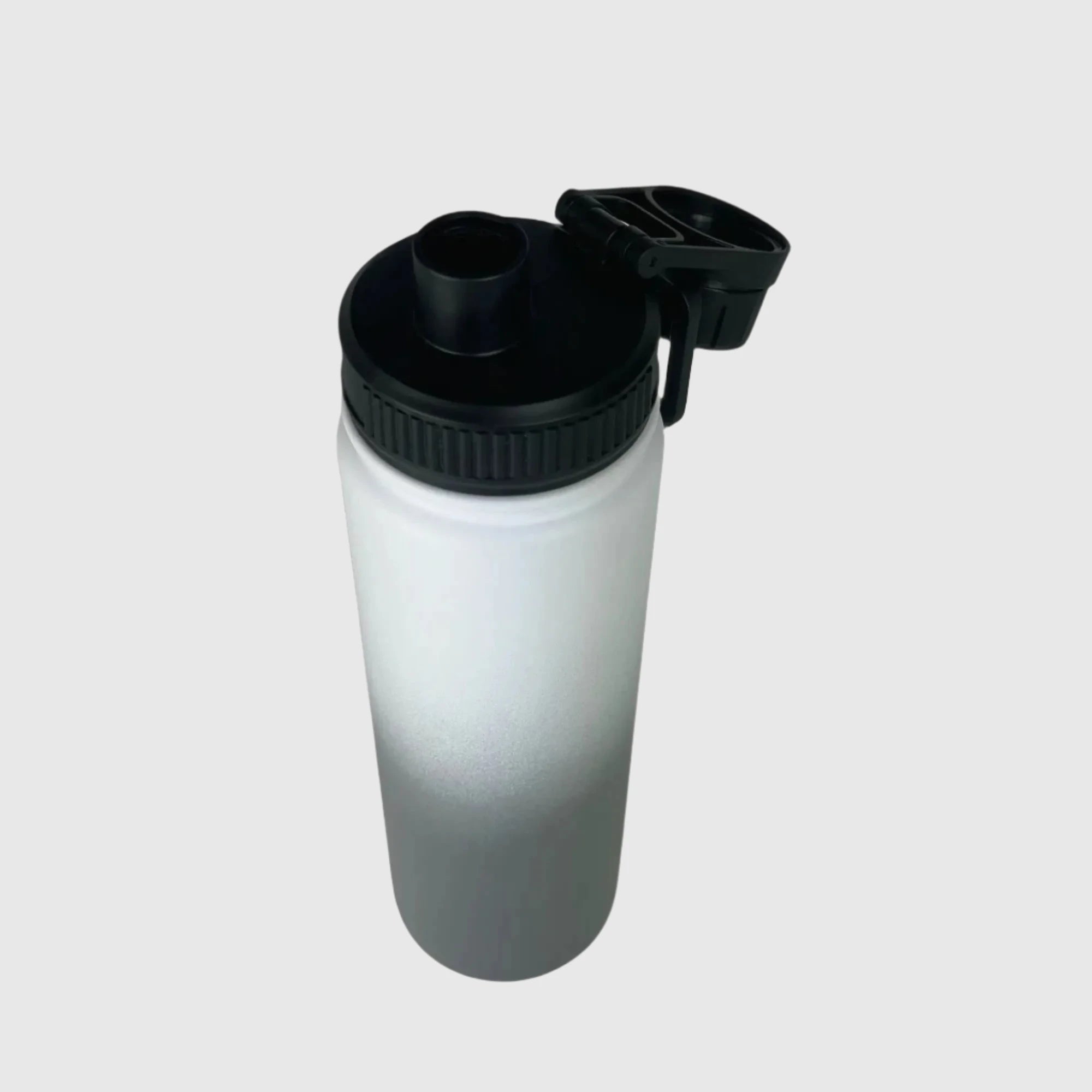 Premium Misty Grey Insulated Stainless Steel Water Bottle 650ml (22oz) - Keeps Drinks Hot/Cold for 24 Hours - Perfect for Hiking, Gym & Outdoor Activities