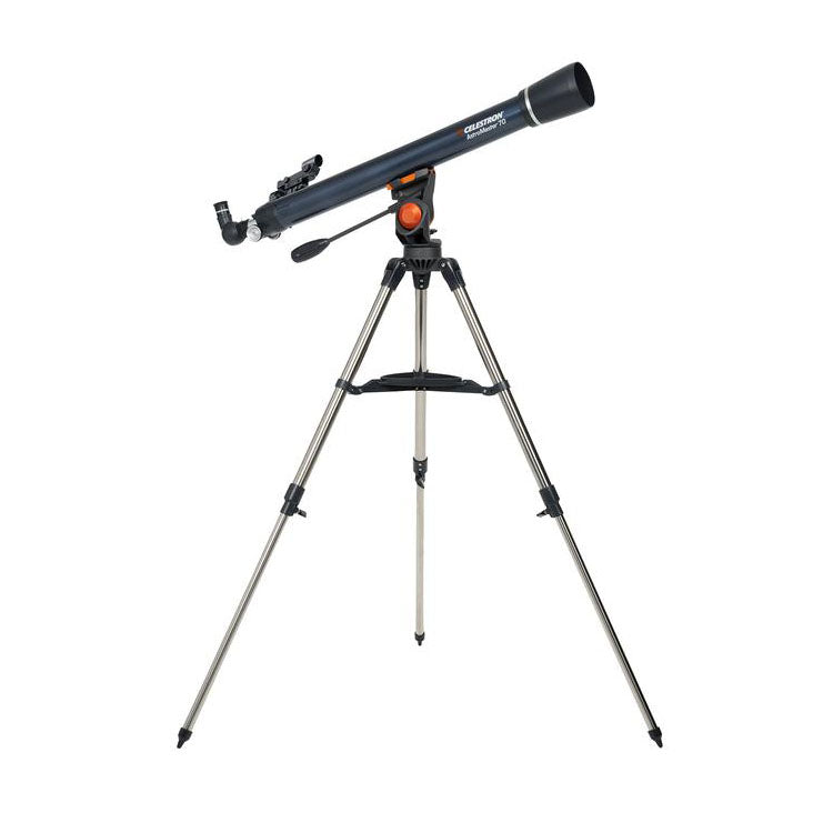 Celestron AstroMaster 70 AZ Refractor Telescope for Adults & Beginners - Portable Astronomy Telescope with Fully Coated Glass Optics, Adjustable Tripod - Perfect for Stargazing, Moon Viewing & Backyard Astronomy