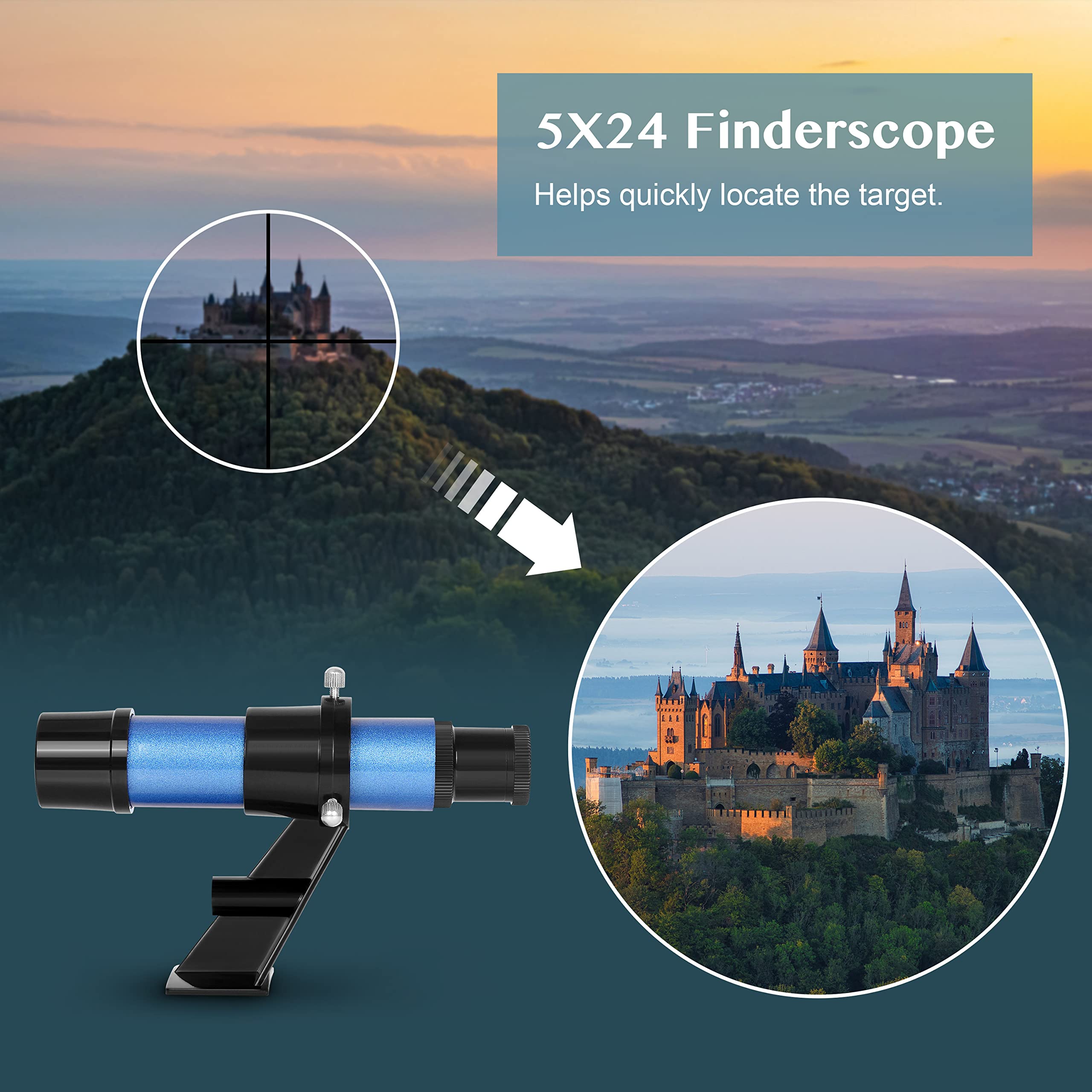 AOMEKIE 70mm Astronomy Telescope for Adults & Beginners - Portable Travel Telescope with Adjustable Tripod, 3X Barlow Lens, Phone Adapter & Backpack - Perfect for Stargazing, Moon Observation & Outdoor Adventures