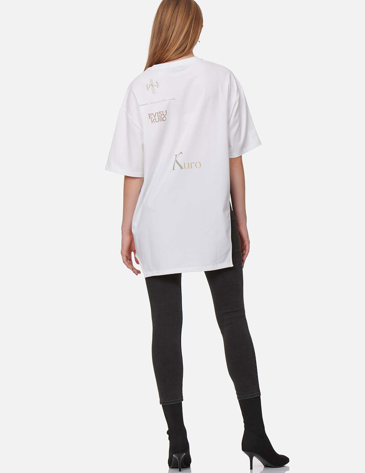 Stylish Asymmetric Foil Print T-Shirt for Women & Men - Trendy Graphic Tee with Multi-Logo Design - Perfect for Casual Wear, Parties, and Street Fashion