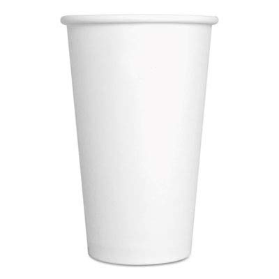 GEN 16HOTCUPWH 16 oz White Paper Hot Cups - 1000 Count Bulk Pack for Coffee, Tea & Hot Beverages - Perfect for Offices, Cafes, Restaurants & Events