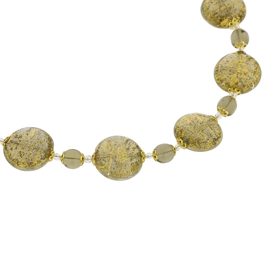 Venetian Murano Glass Necklace Ca D'oro - Handmade Cloudy Sky Blue Pendant Jewelry for Women | Perfect Gift for Birthday, Anniversary & Special Occasions